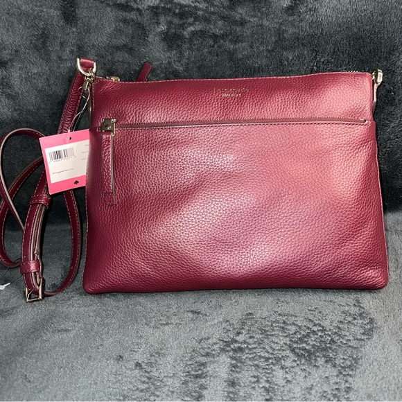 kate spade Polly Medium Crossbody in Cherrywood NWT - Picture 3 of 7
